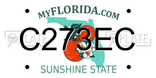 C273EC Florida License Plate