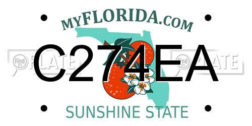 C274EA Florida License Plate