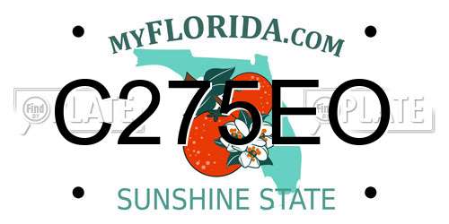 C275EO Florida License Plate