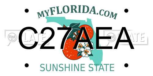 C27AEA Florida License Plate
