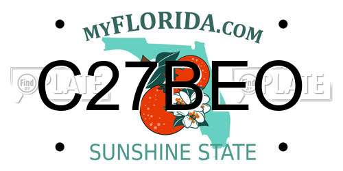 C27BEO Florida License Plate