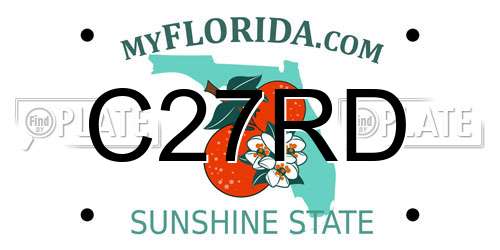 C27RD Florida License Plate