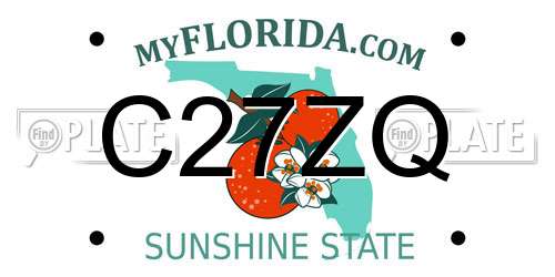 C27ZQ Florida License Plate