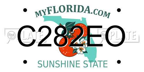 C282EO Florida License Plate