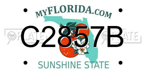 C2857B Florida License Plate