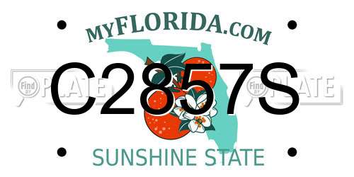 C2857S Florida License Plate