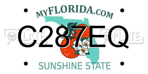 C287EQ Florida License Plate