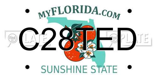 C28TED Florida License Plate