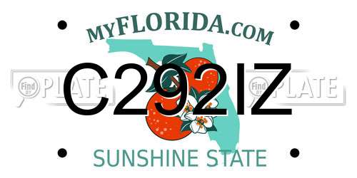 C292IZ Florida License Plate