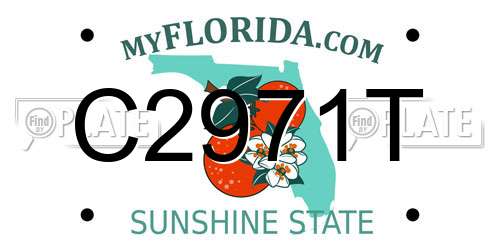 C2971T Florida License Plate
