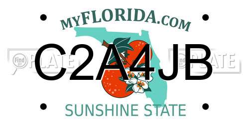 C2A4JB Florida License Plate