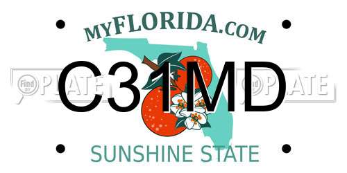 C31MD Florida License Plate