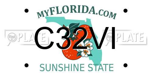 C32VI Florida License Plate