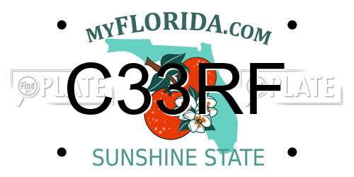 C33RF Florida License Plate