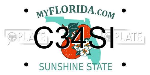 C34SI Florida License Plate