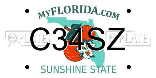 C34SZ Florida License Plate