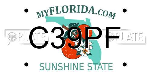 C39PF Florida License Plate