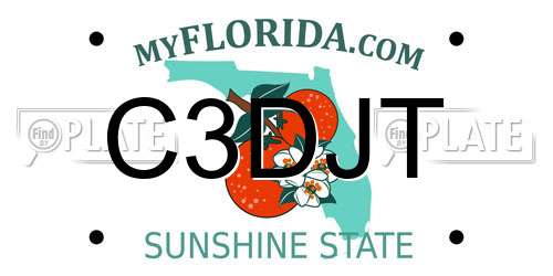 C3DJT Florida License Plate