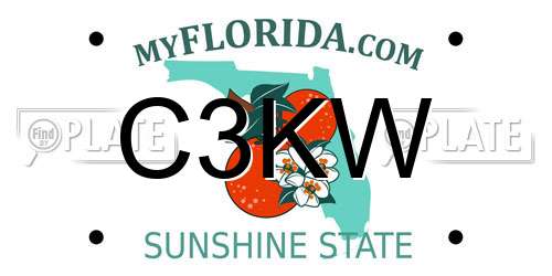 C3KW Florida License Plate