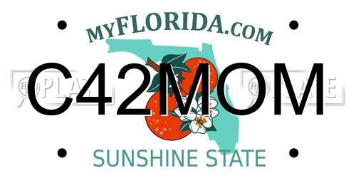 C42MOM Florida License Plate