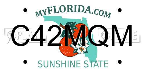 C42MQM Florida License Plate