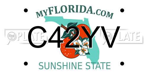 C42YV Florida License Plate