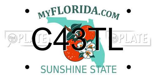 C43TL Florida License Plate