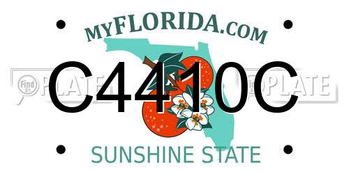 C4410C Florida License Plate