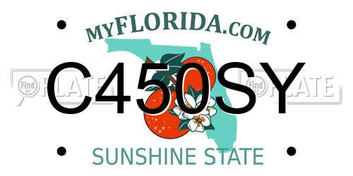 C450SY Florida License Plate
