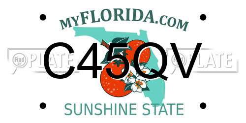 C45QV Florida License Plate