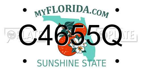 C4655Q Florida License Plate