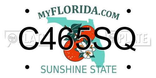 C465SQ Florida License Plate