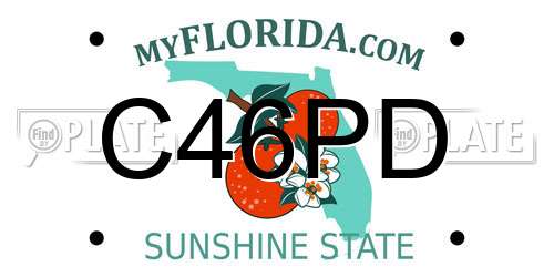 C46PD Florida License Plate