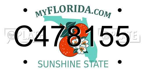 C478155 Florida License Plate
