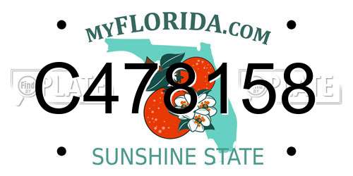 C478158 Florida License Plate