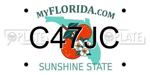 C47JC Florida License Plate