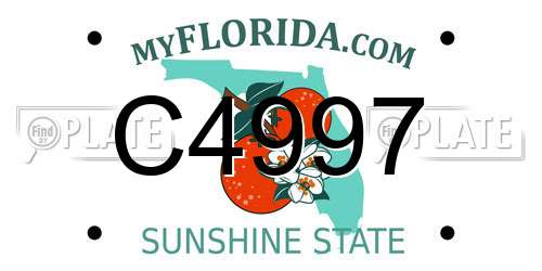 C4997 Florida License Plate