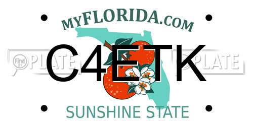 C4ETK Florida License Plate
