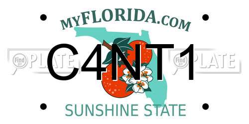 C4NT1 Florida License Plate