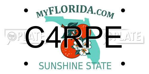 C4RPE Florida License Plate