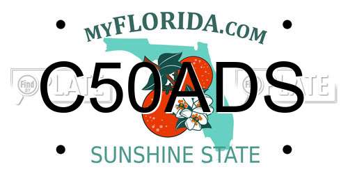 C50ADS Florida License Plate