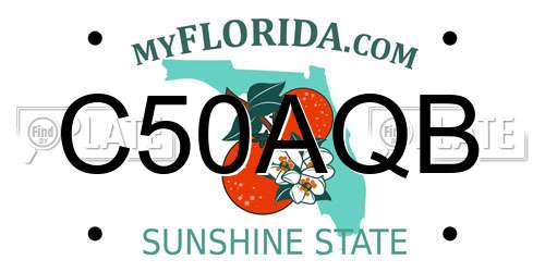 C50AQB Florida License Plate