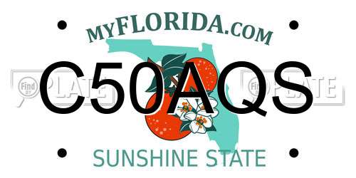 C50AQS Florida License Plate