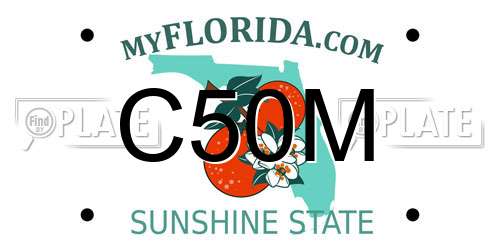 C50M Florida License Plate
