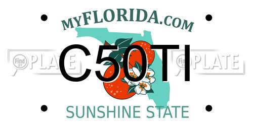 C50TI Florida License Plate
