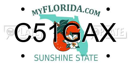 C51GAX Florida License Plate