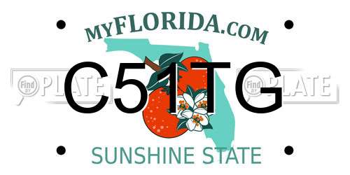 C51TG Florida License Plate