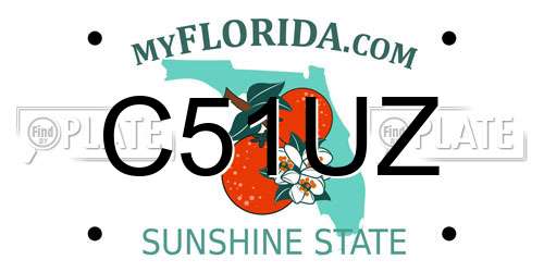 C51UZ Florida License Plate