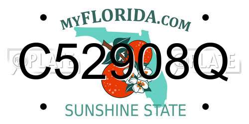 C52908Q Florida License Plate