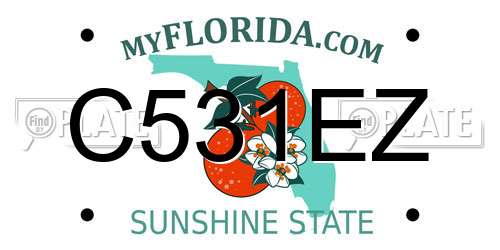C531EZ Florida License Plate